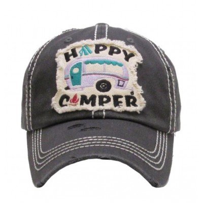 Happy Camper vintage style ball cap with washedlook details New Free Shipping  eb-06715451